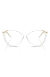 Versace 52mm Cat Eye Optical Glasses In Crystal
