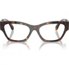 Versace 52mm Cat Eye Optical Glasses In Havana