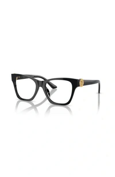 Versace 52mm Irregular Optical Glasses In Black