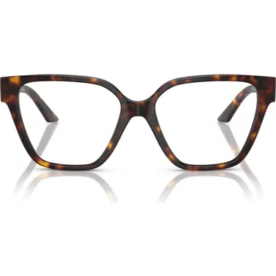 Versace 52mm Irregular Optical Glasses In Havana