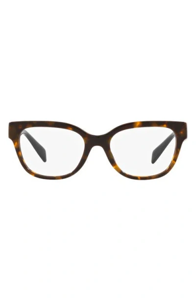 Versace 52mm Pillow Optical Glasses In Brown