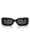 Versace 52mm Rectangular Sunglasses In Black
