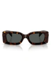 Versace 52mm Rectangular Sunglasses In Havana