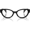 Versace 53mm Cat Eye Optical Glasses In Black