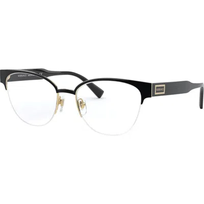 Versace 53mm Cat Eye Optical Glasses In Black