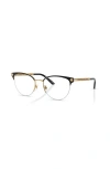 Versace 53mm Cat Eye Optical Glasses In Black