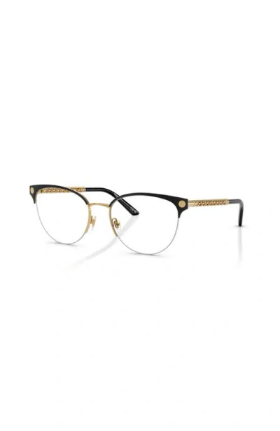 Versace 53mm Cat Eye Optical Glasses In Black