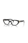 Versace 53mm Cat Eye Optical Glasses In Black