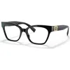 Versace 53mm Cat Eye Optical Glasses In Black