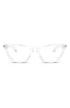 Versace 53mm Cat Eye Optical Glasses In Crystal
