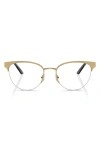 Versace 53mm Cat Eye Optical Glasses In Gold