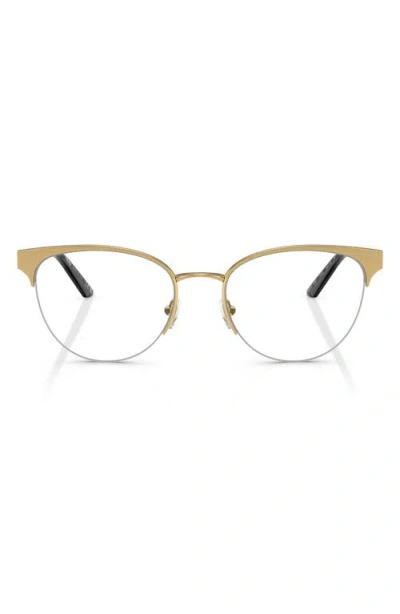 Versace 53mm Cat Eye Optical Glasses In Gold