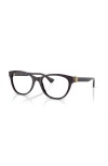 Versace 53mm Cat Eye Optical Glasses In Black