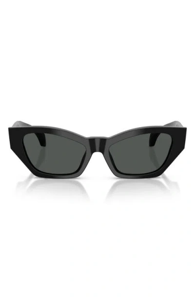 Versace 53mm Cat Eye Sunglasses In Black