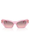 Versace Rose Gradient Cat Eye Ladies Sunglasses Ve4488u 53705m 53 In Rose/rose Gradient Grey
