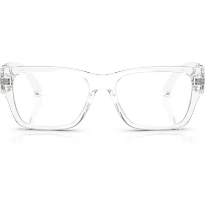 Versace 53mm Pillow Optical Glasses In Crystal