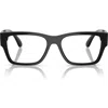 Versace 53mm Pillow Optical Glasses In Shiny Black