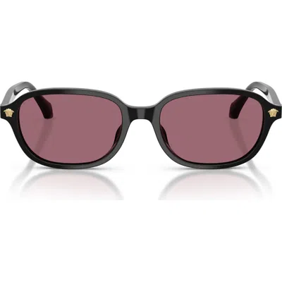 Versace 0ve4514d Rectangular Black Acetate Sunglasses In Purple