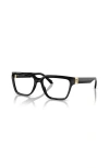 Versace 53mm Rectangle Optical Glasses In Black
