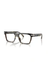 Versace 53mm Rectangle Optical Glasses In Black