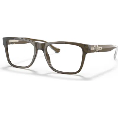 Versace 53mm Rectangle Optical Glasses In Green