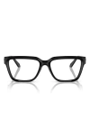 Versace 53mm Rectangular Optical Glasses In Black