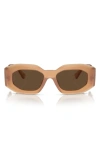 Versace 53mm Rectangular Sunglasses In Brown