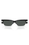 Versace 53mm Rectangular Sunglasses In Dark Grey