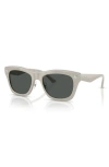 Versace 53mm Rectangular Sunglasses In Light Grey