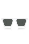 Versace 53mm Rectangular Sunglasses In White