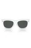 Versace 53mm Rectangular Sunglasses In White