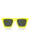 Versace 53mm Rectangular Sunglasses In Yellow