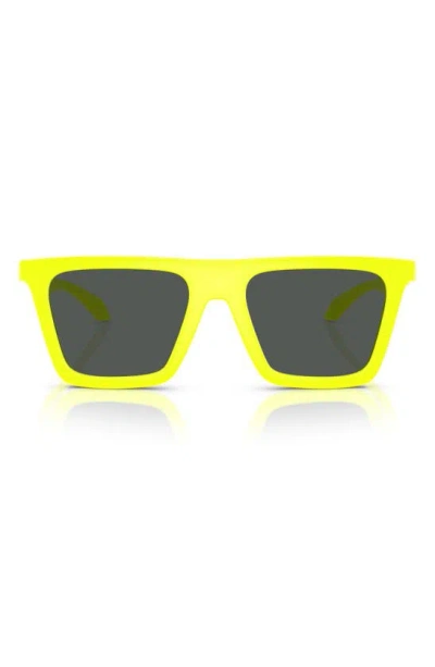 Versace 53mm Rectangular Sunglasses In Yellow