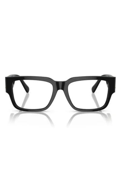 Versace 53mm Square In Shiny Black