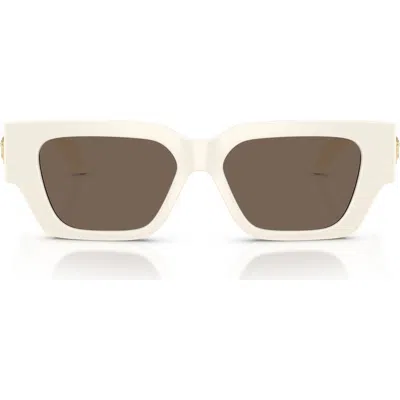 Versace 53mm Square Sunglasses In Brown