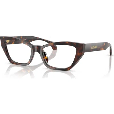 Versace 54mm Cat Eye Optical Glasses In Black