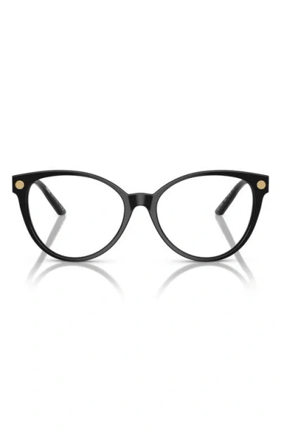 Versace 54mm Cat Eye Optical Glasses In Black