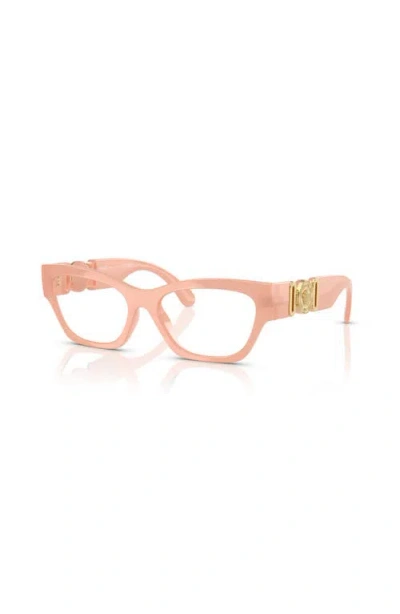 Versace 54mm Cat Eye Optical Glasses In Brown