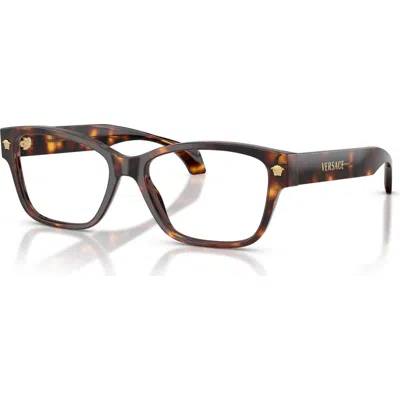 Versace 54mm Cat Eye Optical Glasses In Brown