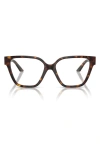 Versace 54mm Cat Eye Optical Glasses In Havana
