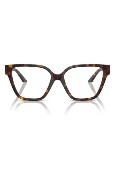 Versace 54mm Cat Eye Optical Glasses In Havana