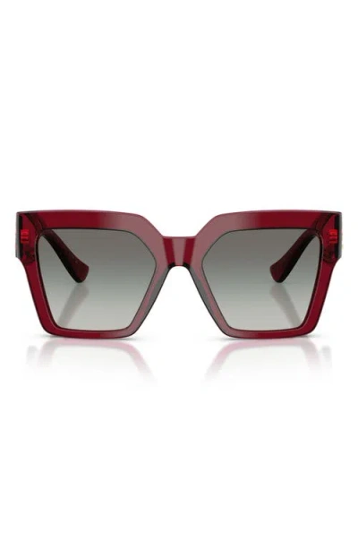 Versace 54mm Gradient Butterfly Sunglasses In Red