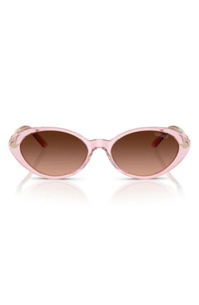 Versace 54mm Gradient Oval Sunglasses In Pink Gradient
