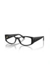 Versace 54mm Irregular Optical Glasses In Black