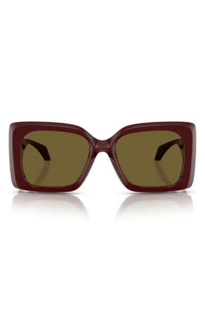 Versace 54mm Irregular Sunglasses In Dark Ruby