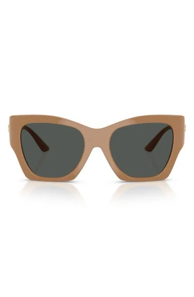 Versace 54mm Irregular Sunglasses In Brown