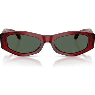 Versace 54mm Irregular Sunglasses In Brown