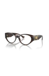 Versace 54mm Oval Optical Glasses In Brown