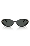Versace 54mm Oval Sunglasses In Black