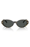 Versace 54mm Oval Sunglasses In Brown